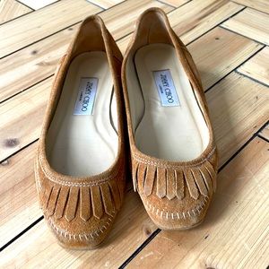 Brown jimmy choo size 6 flat